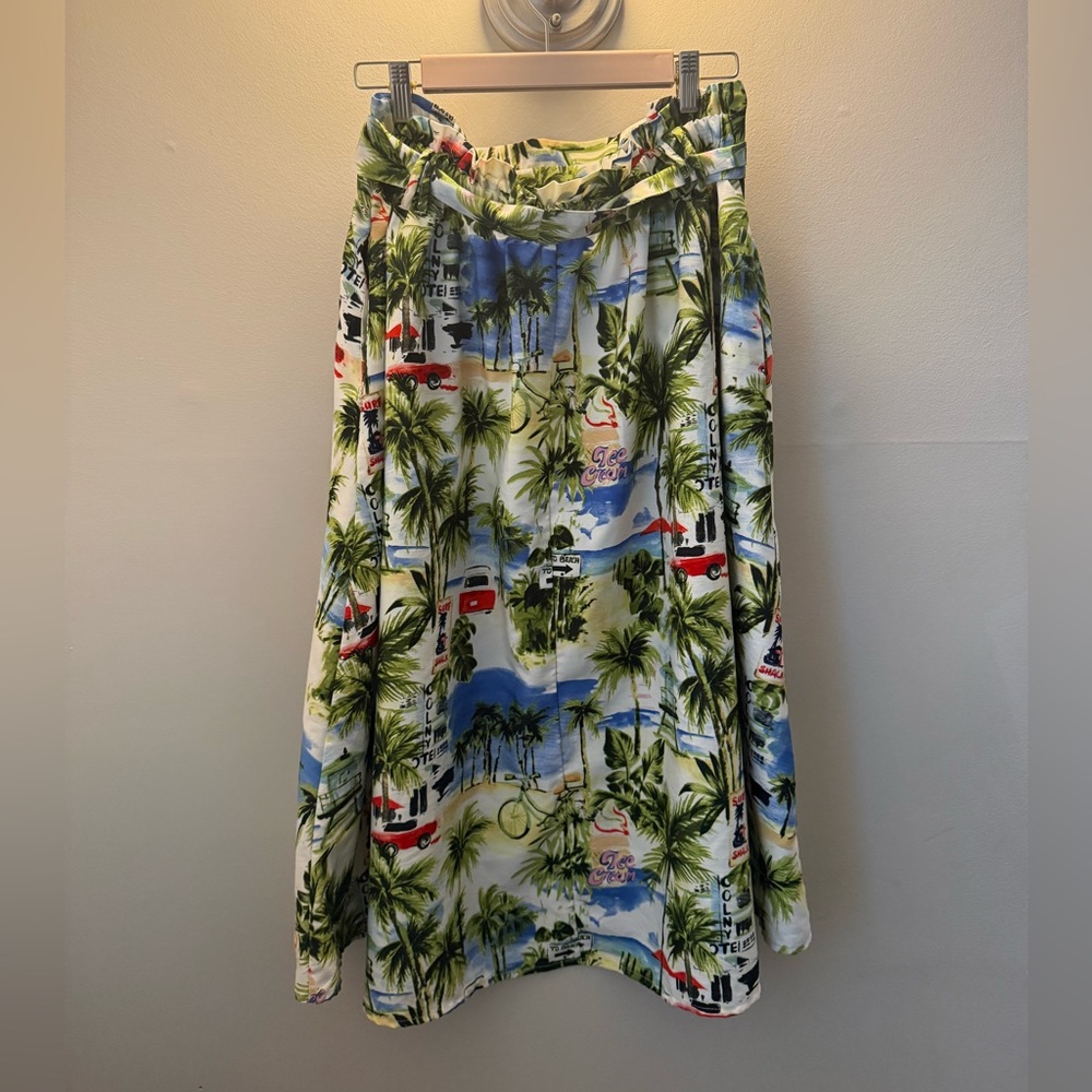 Tropical Print Skirt - Picture 3 of 5